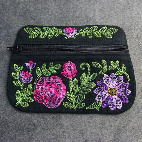 Floral Fashions Zipper Pouch (In-the-Hoop)
