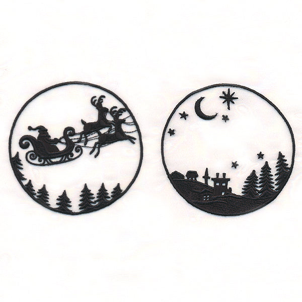 Santa's Flight Shadowbox (Organza)