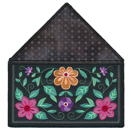 Bohemian Blooms Leather Clutch (In-the-Hoop)