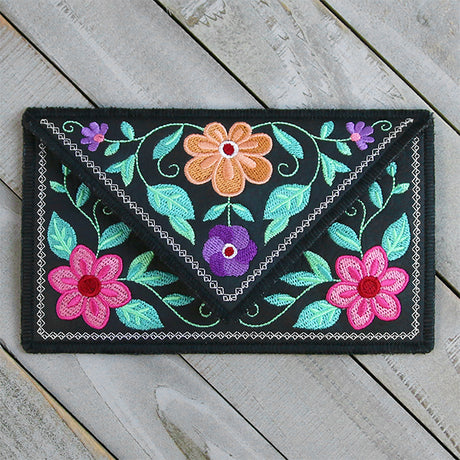 Bohemian Blooms Leather Clutch (In-the-Hoop)