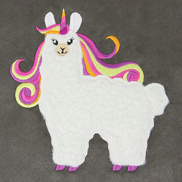Fluffy Llama Unicorn (Applique)