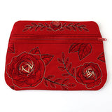 Fancy Floral Lined Zipper Pouch (In-the-Hoop)
