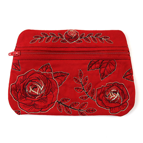 Fancy Floral Lined Zipper Pouch (In-the-Hoop)