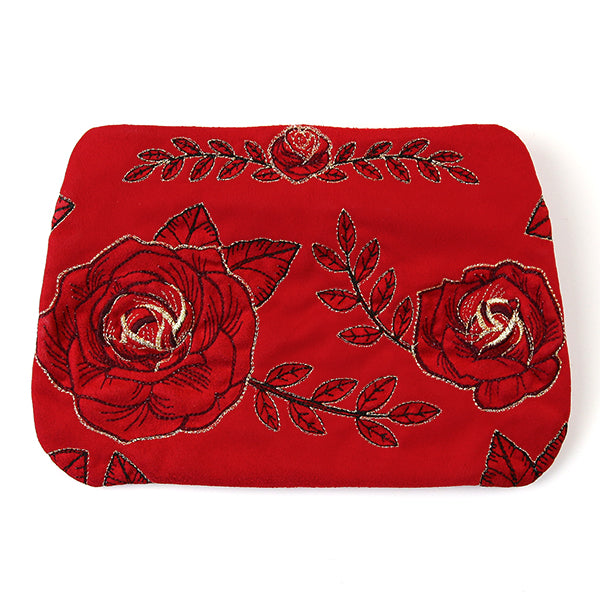 Fancy Floral Lined Zipper Pouch (In-the-Hoop)