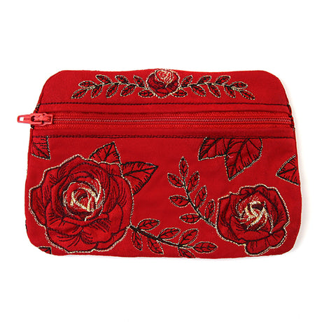 Fancy Floral Lined Zipper Pouch (In-the-Hoop)