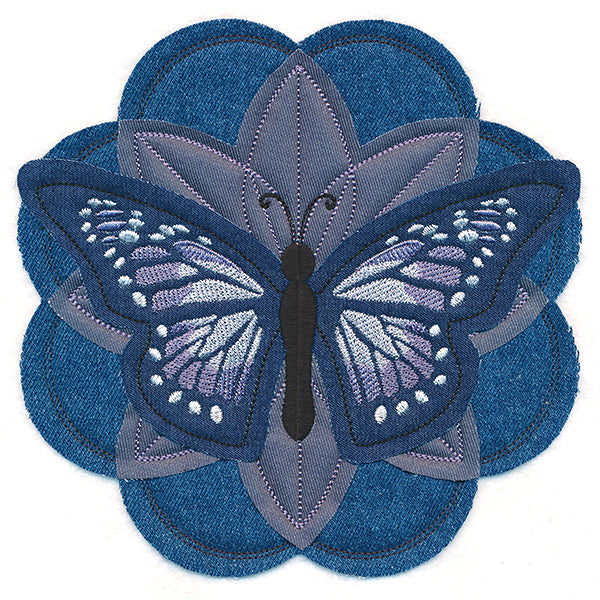 Butterfly and Blooms (Applique)