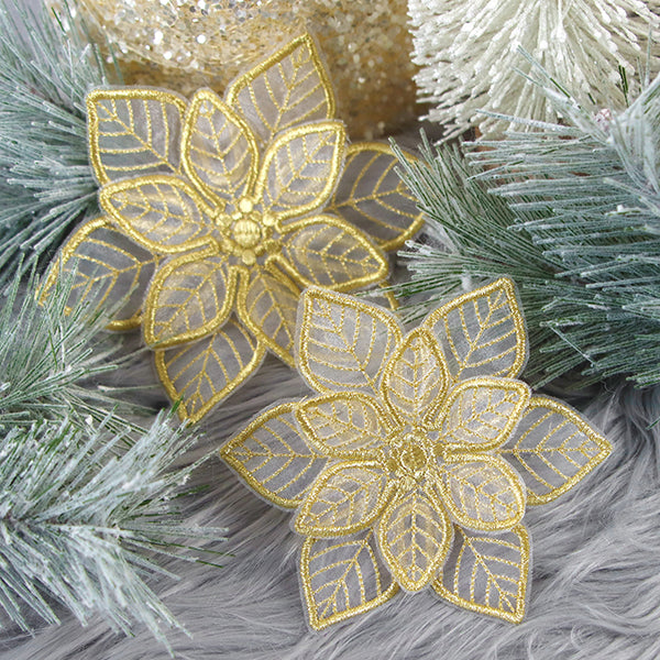 Shimmering Poinsettia (Freestanding Organza)