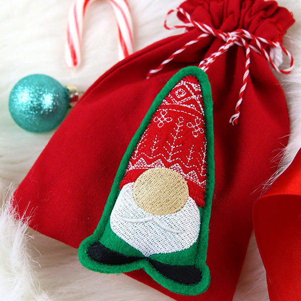 Christmas Gnome Ornament (In-the-Hoop)