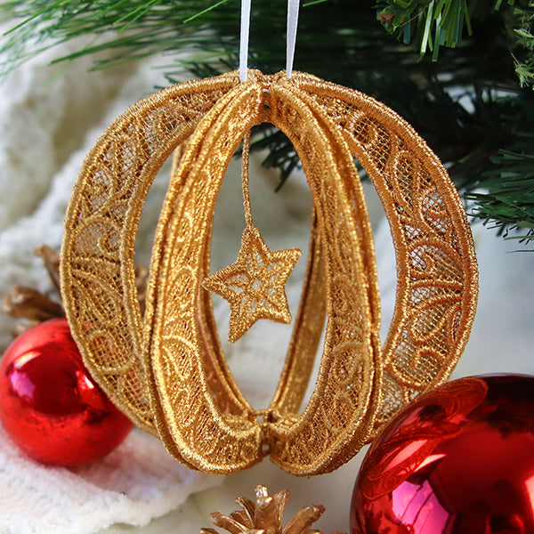 Shimmering Christmas Ornament (Lace)
