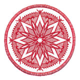 Folk Winter Snowflake Coaster (In-the-Hoop)