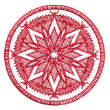 Folk Winter Snowflake Coaster (In-the-Hoop)
