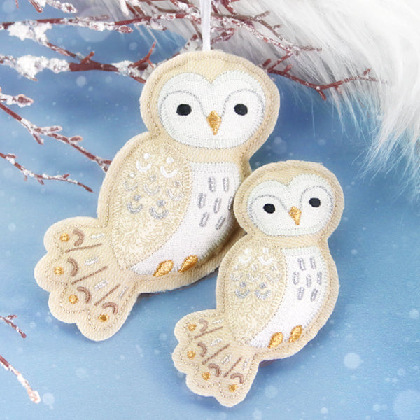 Yuletide Owl Ornament (In-the-Hoop)