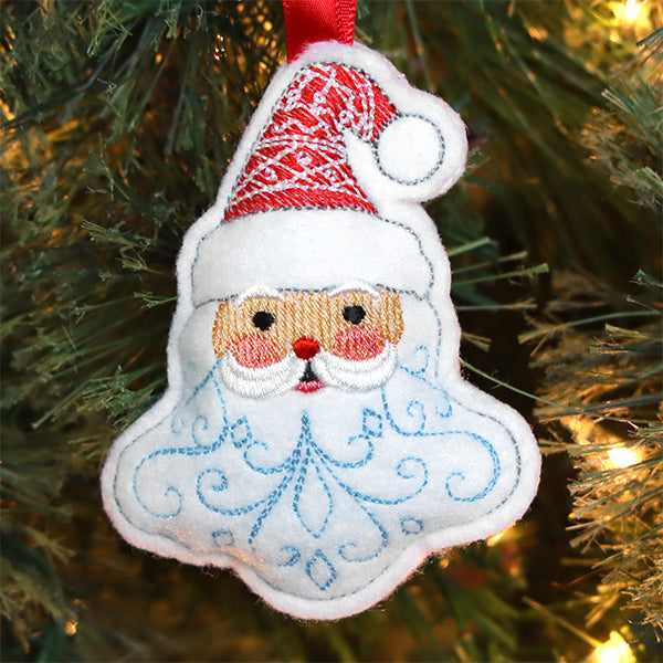 Wintertime Santa Ornament (In-the-Hoop)
