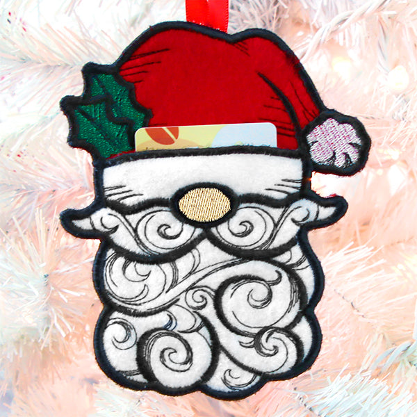 Jolly Santa Gift Card Holder (In-the-Hoop)