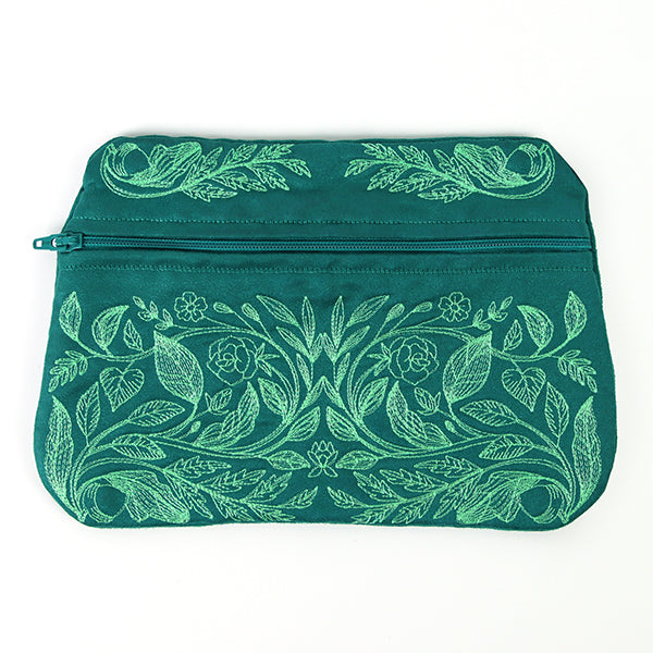 Botanical Bliss Lined Zipper Pouch (In-the-hoop)