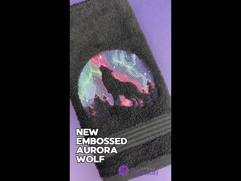 Aurora Wolf Silhouette (Embossed)